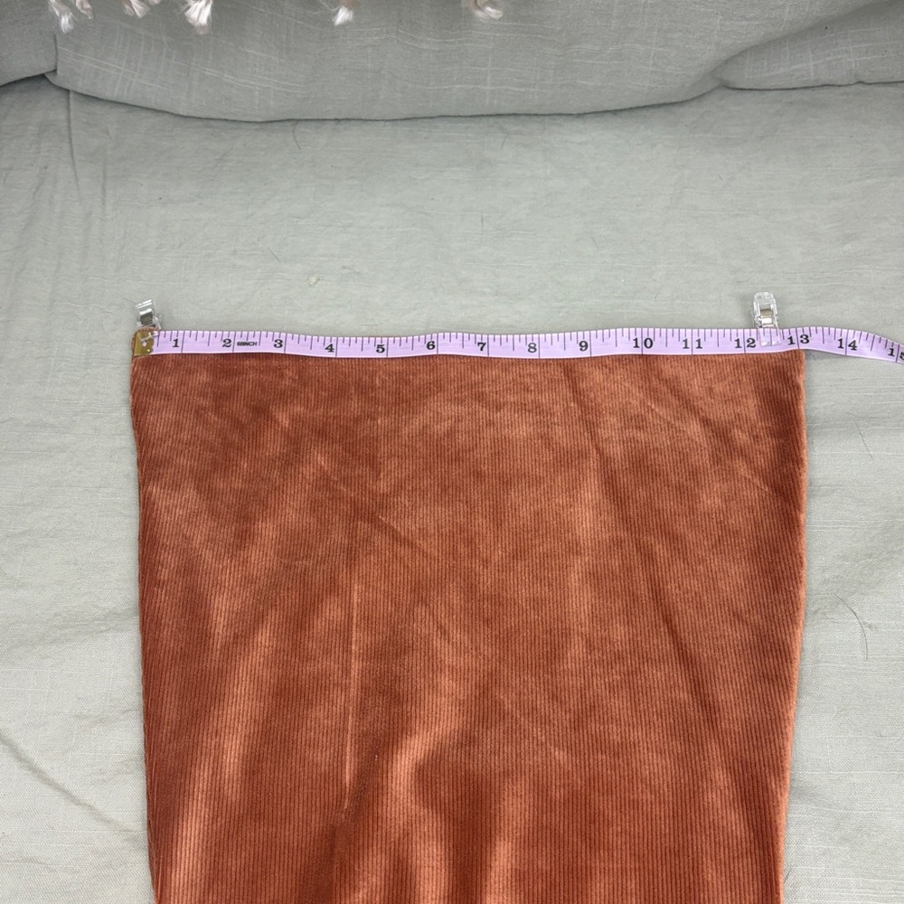 Altar’d State Velvety Ribbed Flared Pants - Rust | Medium - Picture 11 of 11